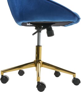 Krzesło biurowe Beliani Krzesło obrotowe BARDSDALE Welur Granatowy 10