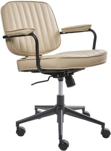 Krzesło biurowe Beliani Krzesło obrotowe BERNE Beżowy 4