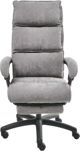 Krzesło biurowe Beliani Fotel biurowy Z wysuwanym podnóżkiem EATON Szenil Szary 7