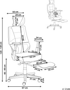 Krzesło biurowe Beliani Krzesło biurowe Obrotowy CREATOR Czarny 3
