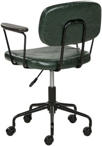 Krzesło biurowe Beliani Krzesło biurowe regulowane ciemnozielone ALGERITA 5
