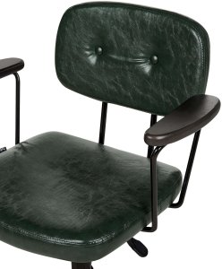 Krzesło biurowe Beliani Krzesło biurowe regulowane ciemnozielone ALGERITA 6