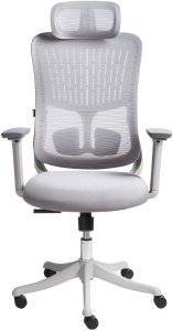 Krzesło biurowe Beliani Fotel biurowy Obrotowy PARTNER Szary 6