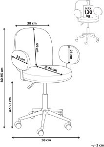 Krzesło biurowe Beliani Krzesło biurowe boucle ciemnozielone MORAGA 3