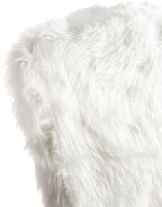 Krzesło biurowe Beliani Krzesło biurowe regulowane sztuczne futro białe MARGATE 8