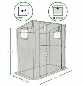 Majowo Szklarnia foliowa TEVO, 200 x 77 cm 9