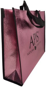 Apis Elegancka Torba Zakupowa Shopper Metaliczna 2