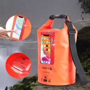 TORBA WODOSZCZELNA WOREK WODOODPORNY 10L SWISSTEN etui na telefon na kajak 4