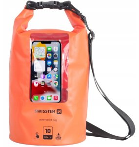 TORBA WODOSZCZELNA WOREK WODOODPORNY 10L SWISSTEN etui na telefon na kajak 5