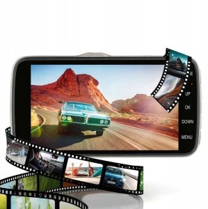 Wideorejestrator Blow WIDEOREJESTRATOR SAMOCHODOWY KAMERA COFANIA FULL HD 1080p DWIE KAMERY KARTA 12