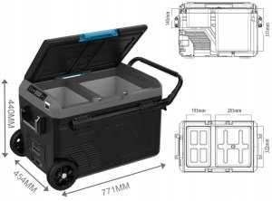 Lodówka turystyczna Blow MOCNA LODÓWKA KOMPRESOROWA ZAMRAŻARKA TURYSTYCZNA SAMOCHODOWA 12V/230V 42L 6