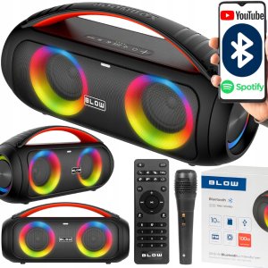 Głośnik Blow MOCNY GŁOŚNIK BLUETOOTH PRZENOŚNY BOOMBOX MIKROFON PILOT USB SD FM KARAOKE 16