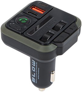 Transmiter FM Blow TRANSMITER SAMOCHODOWY BLUETOOTH 5.3 FM RGB ŁADOWARKA PD 20W QC 3.0 USB-C 11