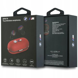 Słuchawki BMW Słuchawki Bluetooth TWS BMW M Metal Logo ENC czarwony 6