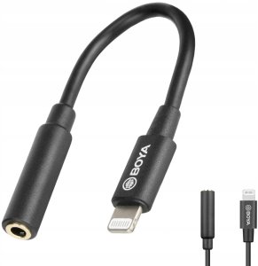 Adapter AV Boya Adapter Redukcja do Mikrofonu 3.5mm na Apple Lightning iPhone Boya BY-K3 6