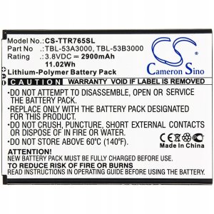 Cameron Sino Akumulator Bateria typ TBL-53B3000 TBL-53A3000 do TP-Link M7650 / 2900 mAh 2
