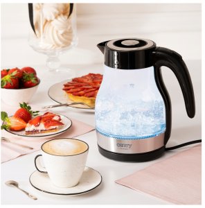 Czajnik Camry Czajnik elektryczny bezprzewodowy szklany 1,7L 2200W LED 13