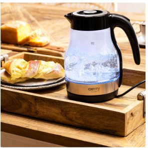 Czajnik Camry Czajnik elektryczny bezprzewodowy szklany 1,7L 2200W LED 14