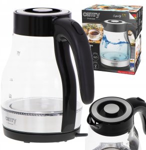 Czajnik Camry Czajnik elektryczny bezprzewodowy szklany 1,7L 2200W LED 15