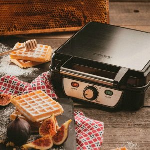 Duża gofrownica 1500W 4 GOFRY chrupiące Termostat REGULACJA TEMPERATURY - 17478912555 7