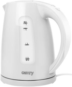 Czajnik Camry Czajnik elektryczny bezprzewodowy plastikowy 1,7L 2200W biały 2