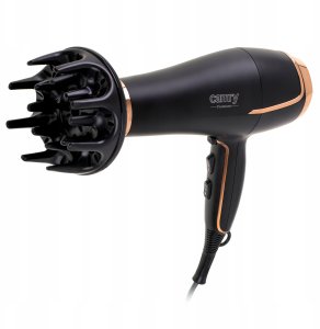 Suszarka Camry Suszarka do włosów z dyfuzorem 2200W zimny nawiew koncentrator czarna złota 12