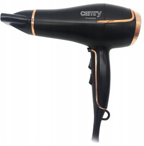 Suszarka Camry Suszarka do włosów z dyfuzorem 2200W zimny nawiew koncentrator czarna złota 5