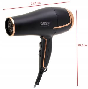 Suszarka Camry Suszarka do włosów z dyfuzorem 2200W zimny nawiew koncentrator czarna złota 6
