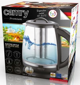 Czajnik Camry Czajnik elektryczny bezprzewodowy szklany 2L 2200W regulacja temperatury 11