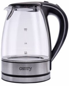 Czajnik Camry Czajnik elektryczny bezprzewodowy szklany 2L 2200W regulacja temperatury 15