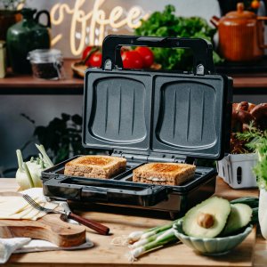 Opiekacz Camry OPIEKACZ DO KANAPEK 2w1 PANINI Grill Elektryczny Toster 1400W NON-STICK 6