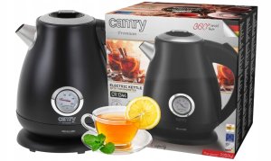 Czajnik Camry Czajnik elektryczny bezprzewodowy metalowy z termometrem 1,7L 2200W czarny 14