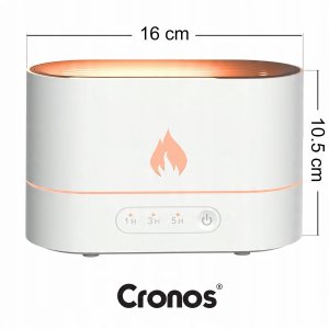 Dyfuzor zapachowy Cronos NAWILŻACZ POWIETRZA DYFUZOR ZAPACHOWY LED AROMATERAPIA EFEKT OGNIA KOMINEK 3