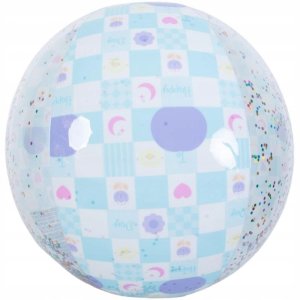 JiLong PIŁKA PLAŻOWA DMUCHANA 50CM BROKAT NIEBIESKI 53197 2