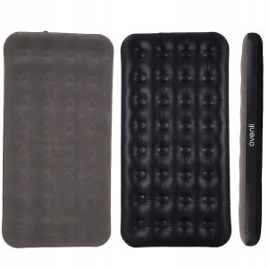 JiLong MATERAC FLOKOWANY 1-OSOBOWY SZARY 191x99x22CM 24638 3