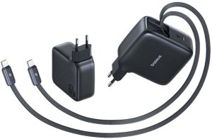 Ładowarka Baseus Baseus EnerCore CJ21 Charger Retractable 3C 67W EU, Black 2