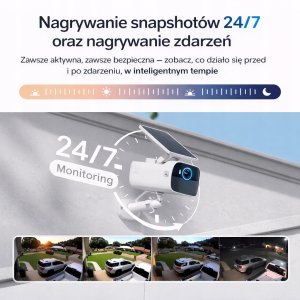 Kamera IP Kamera IP 4K WIFI z AI Bezprzewodowa UHD z Panelem Solarnym Safemo 3