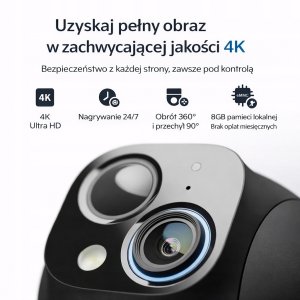 Kamera IP Kamera PTZ WIFI Bezprzewodowa 4K UHD z Panelem Solarnym Safemo ST1 3