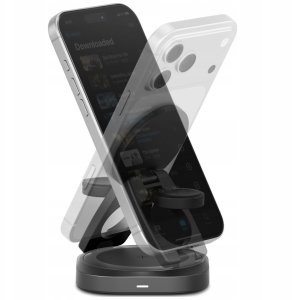 Ładowarka Energea Ładowarka indukcyjna Energea Alumag GYRO 360 Obrotowa Qi2.2 25W składana gumetal 4