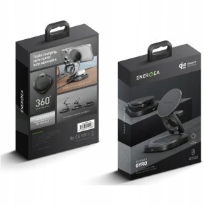 Ładowarka Energea Ładowarka indukcyjna Energea Alumag GYRO 360 Obrotowa Qi2.2 25W składana gumetal 6