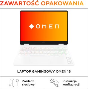 Laptop HP HP OMEN Gaming 16-am0073nw Intel Core Ultra 7 255H Laptop 40,6 cm (16") 2K 24 GB DDR5-SDRAM 1 TB SSD NVIDIA GeForce RTX 5070 Wi-Fi 6E (802.11ax) Windows 11 Home AI PC Biały 2