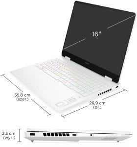 Laptop HP HP OMEN Gaming 16-am0073nw Intel Core Ultra 7 255H Laptop 40,6 cm (16") 2K 24 GB DDR5-SDRAM 1 TB SSD NVIDIA GeForce RTX 5070 Wi-Fi 6E (802.11ax) Windows 11 Home AI PC Biały 3