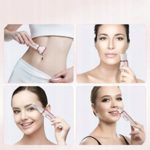 Verk Golarka elektryczna damska 4w1 do twarzy ciała bikini i brwi USB 2
