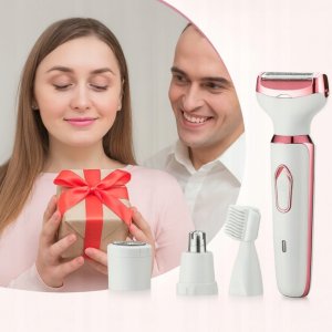 Verk Golarka elektryczna damska 4w1 do twarzy ciała bikini i brwi USB 3