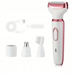 Verk Golarka elektryczna damska 4w1 do twarzy ciała bikini i brwi USB 8