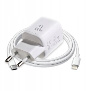 Ładowarka Joyroom Ładowarka sieciowa Joyroom JR-TG7 33W USB-A + USB-C z kablem 30W USB-C - Lightning 1m - biała 4