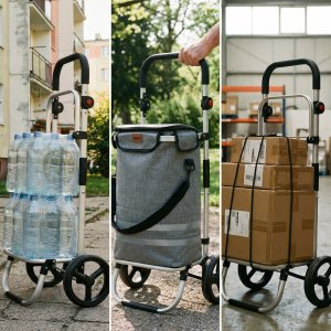 Nils Extreme NC4305 WÓZEK NA ZAKUPY SKŁADANY PREMIUM 50L SZARY NILS 6