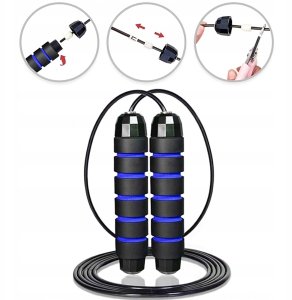 Skakanka sportowa Medi Sleep Skakanka czarna regulowana 2,8m Medi Sleep 3