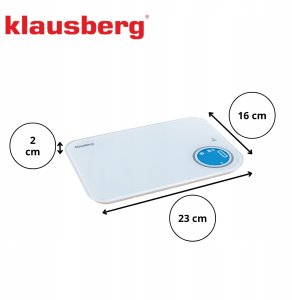 Waga kuchenna Klausberg ELEKTRONICZNA WAGA KUCHENNA 5kg KLAUSBERG KB-7938 Bluetooth 4