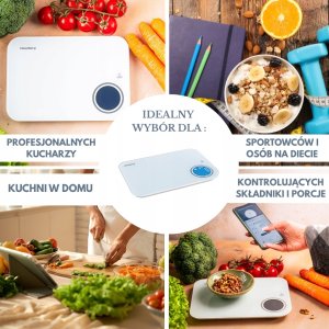 Waga kuchenna Klausberg ELEKTRONICZNA WAGA KUCHENNA 5kg KLAUSBERG KB-7938 Bluetooth 5